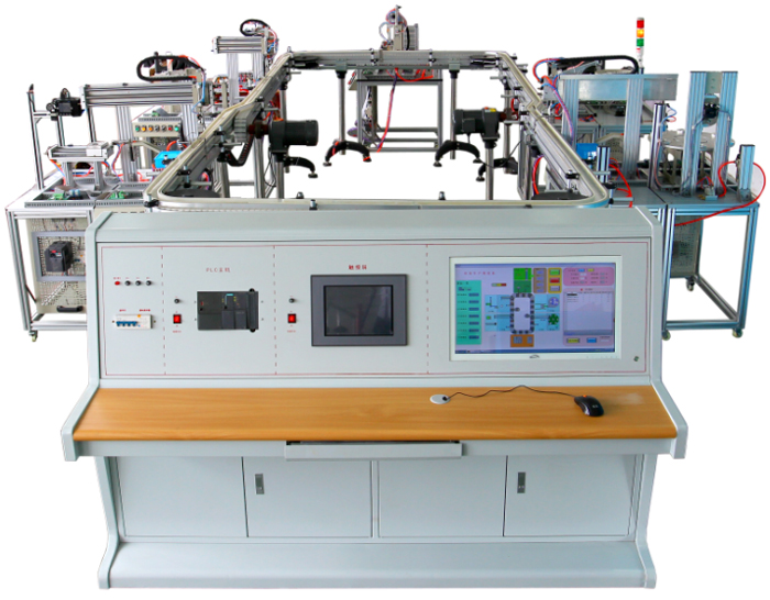 模块式柔性自动环形生产线及工业智能机器人应用实验系统